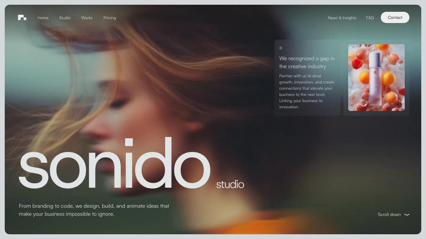 sonido - Framer Portfolio & Agency Website Template