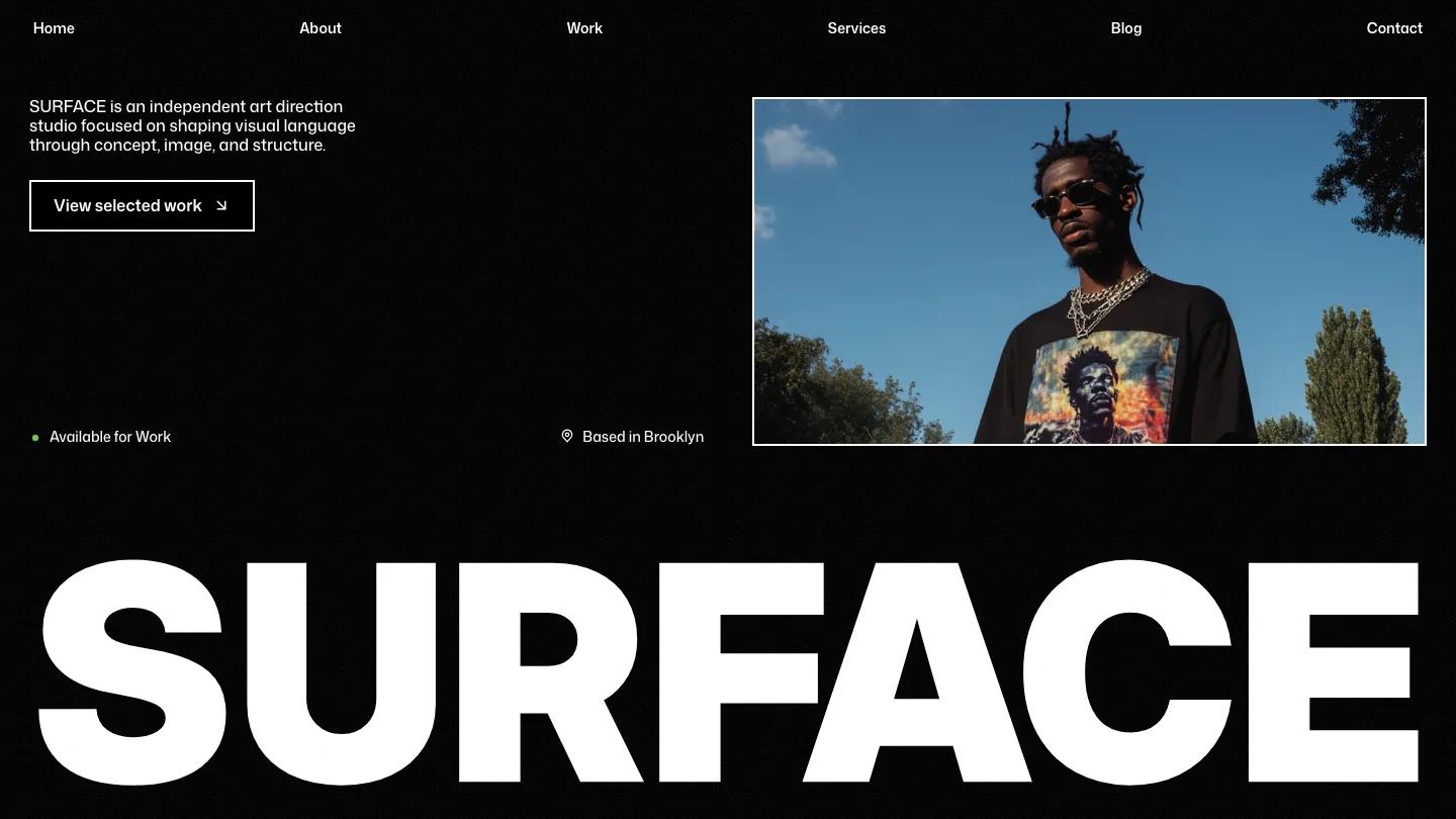 surface - Framer Personal Website Template