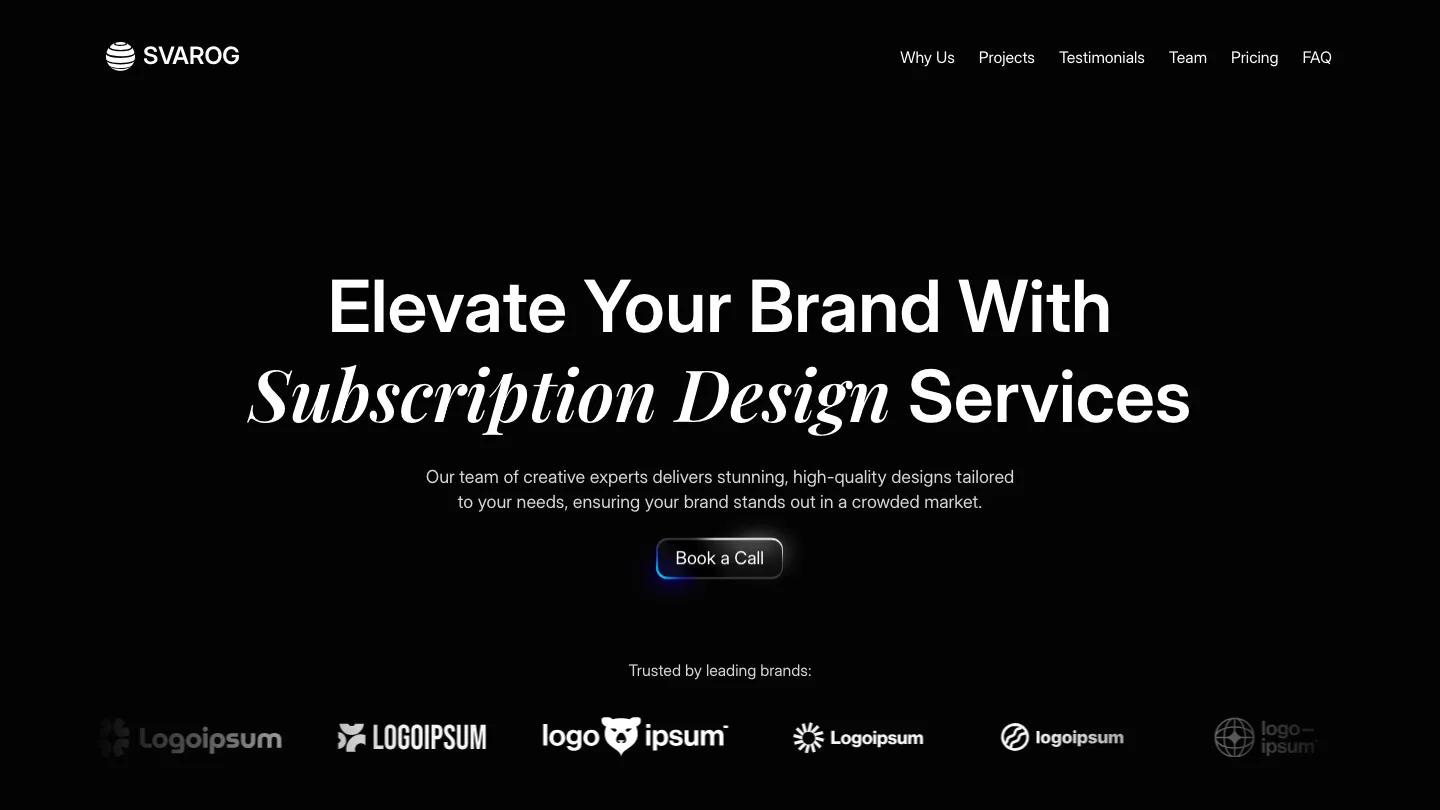 svarog - Framer Portfolio & Agency Website Template