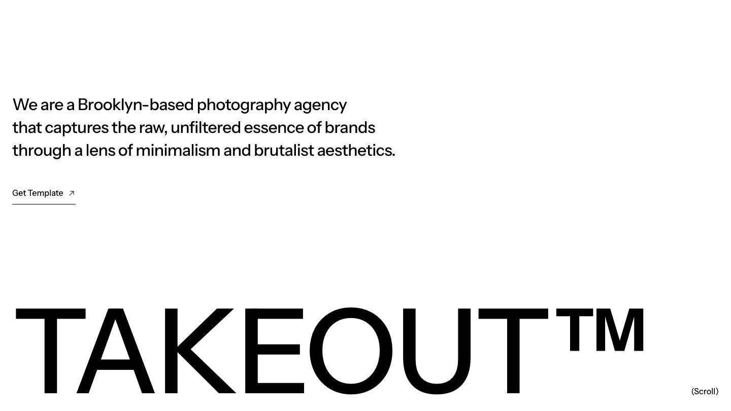 takeout - Framer Portfolio & Agency Website Template