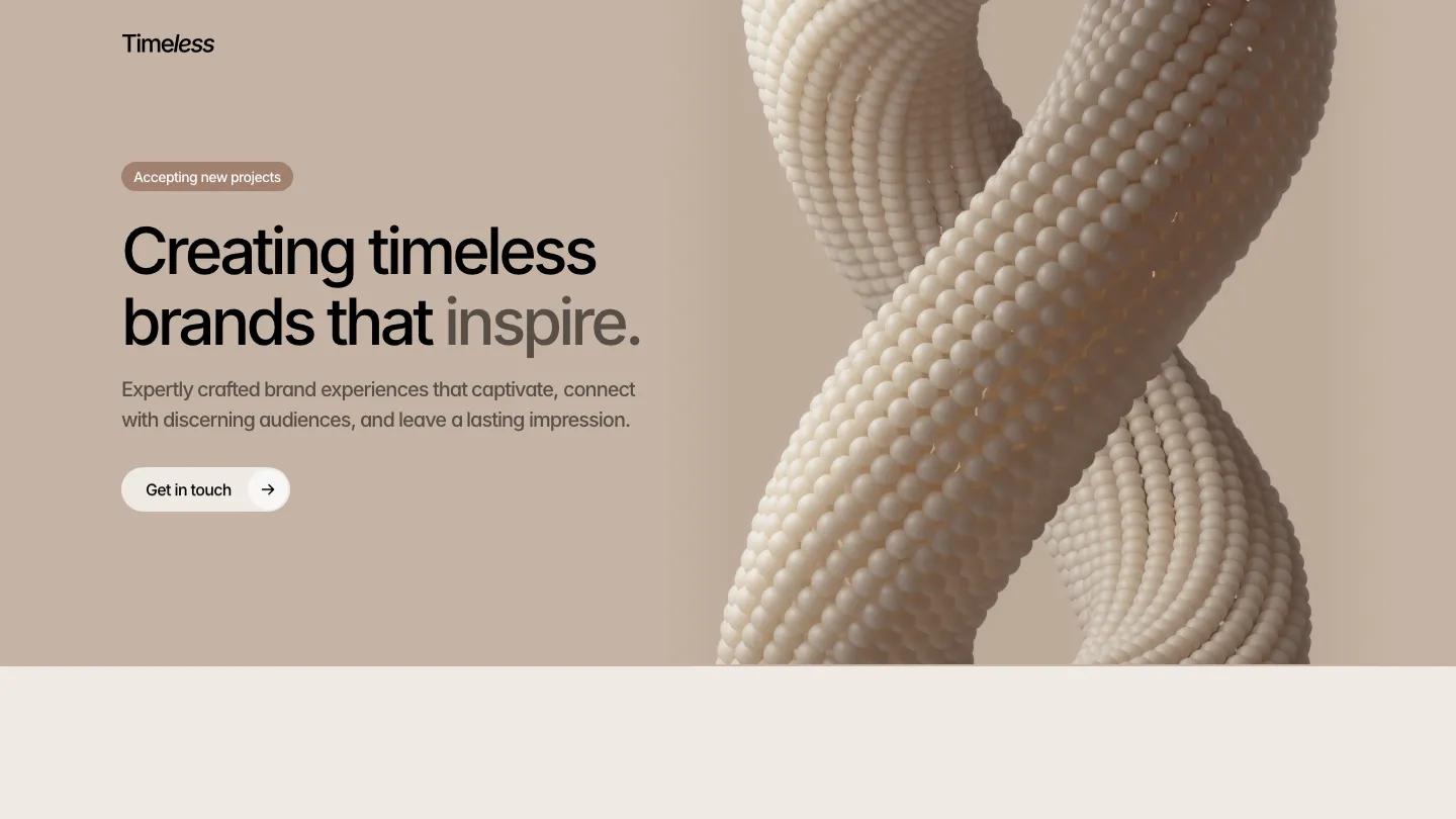 timeless - Framer Portfolio & Agency Website Template