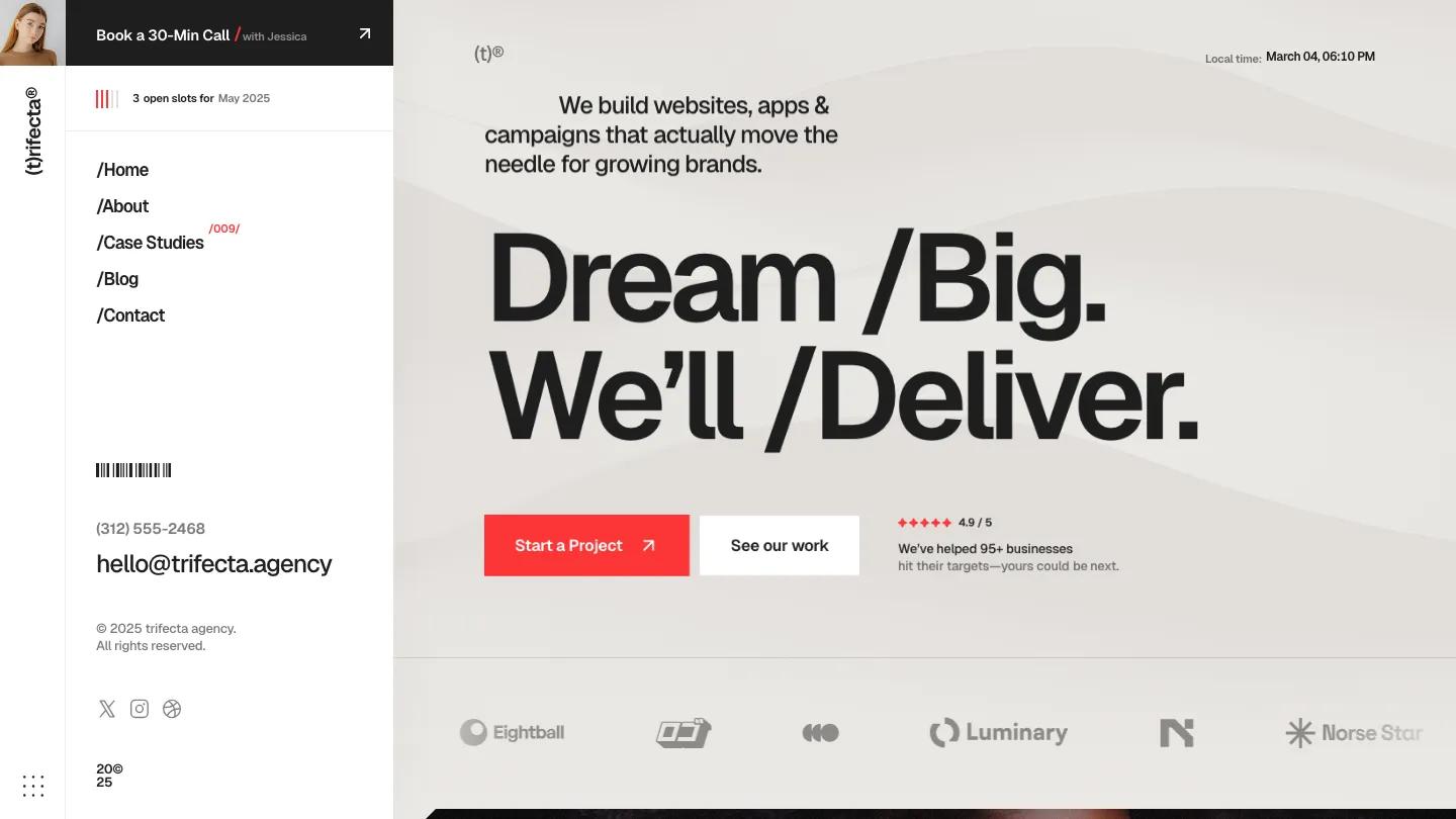 trifecta - Framer Portfolio & Agency Website Template