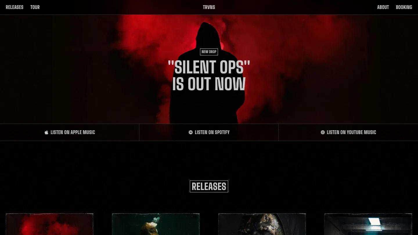 trvns - Framer Events & Entertainment Website Template