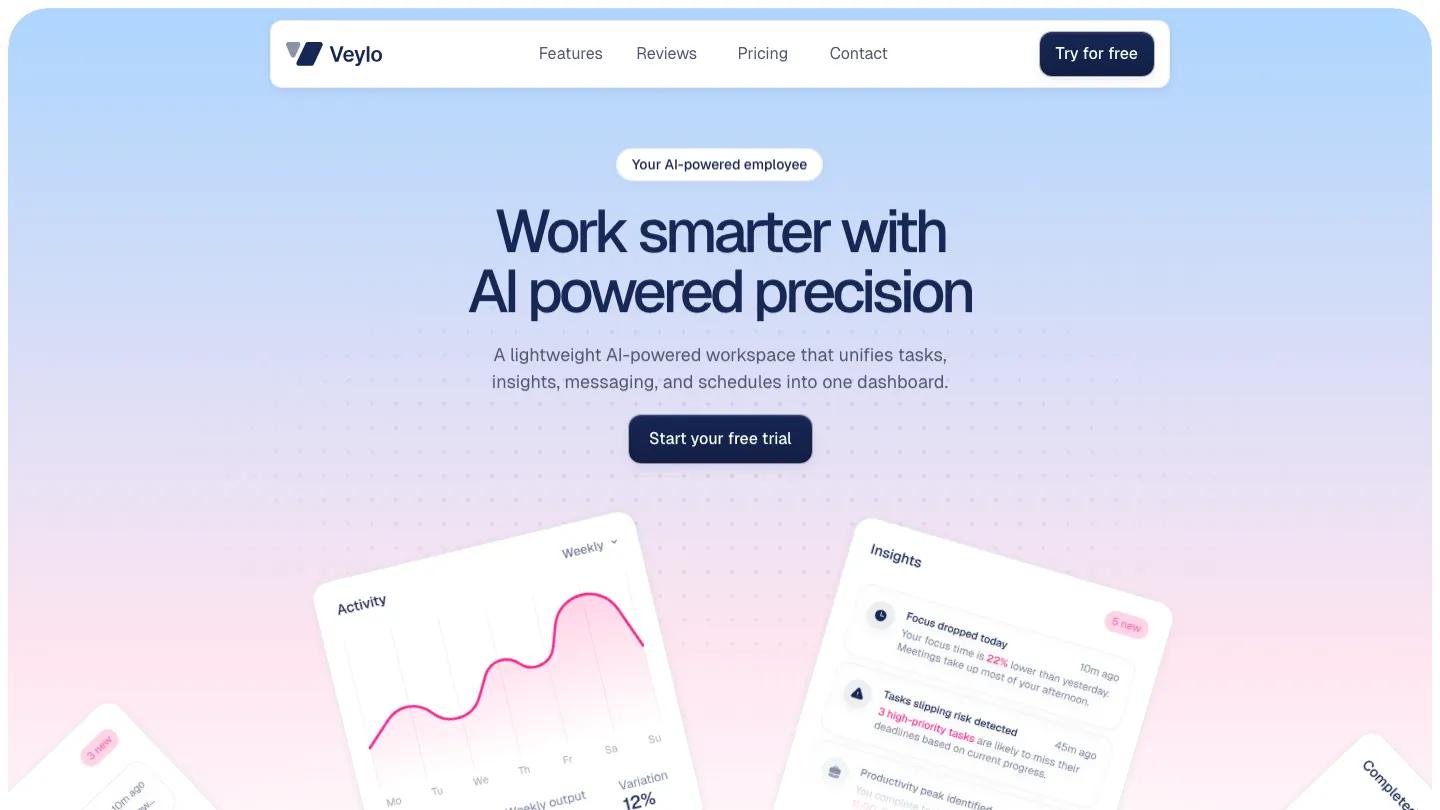 Veylo - Framer Technology & Software Website Template