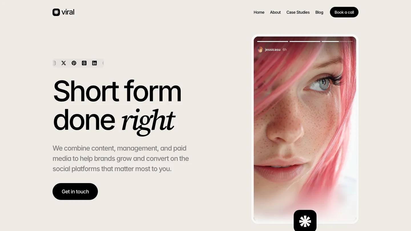 viral - Framer Portfolio & Agency Website Template