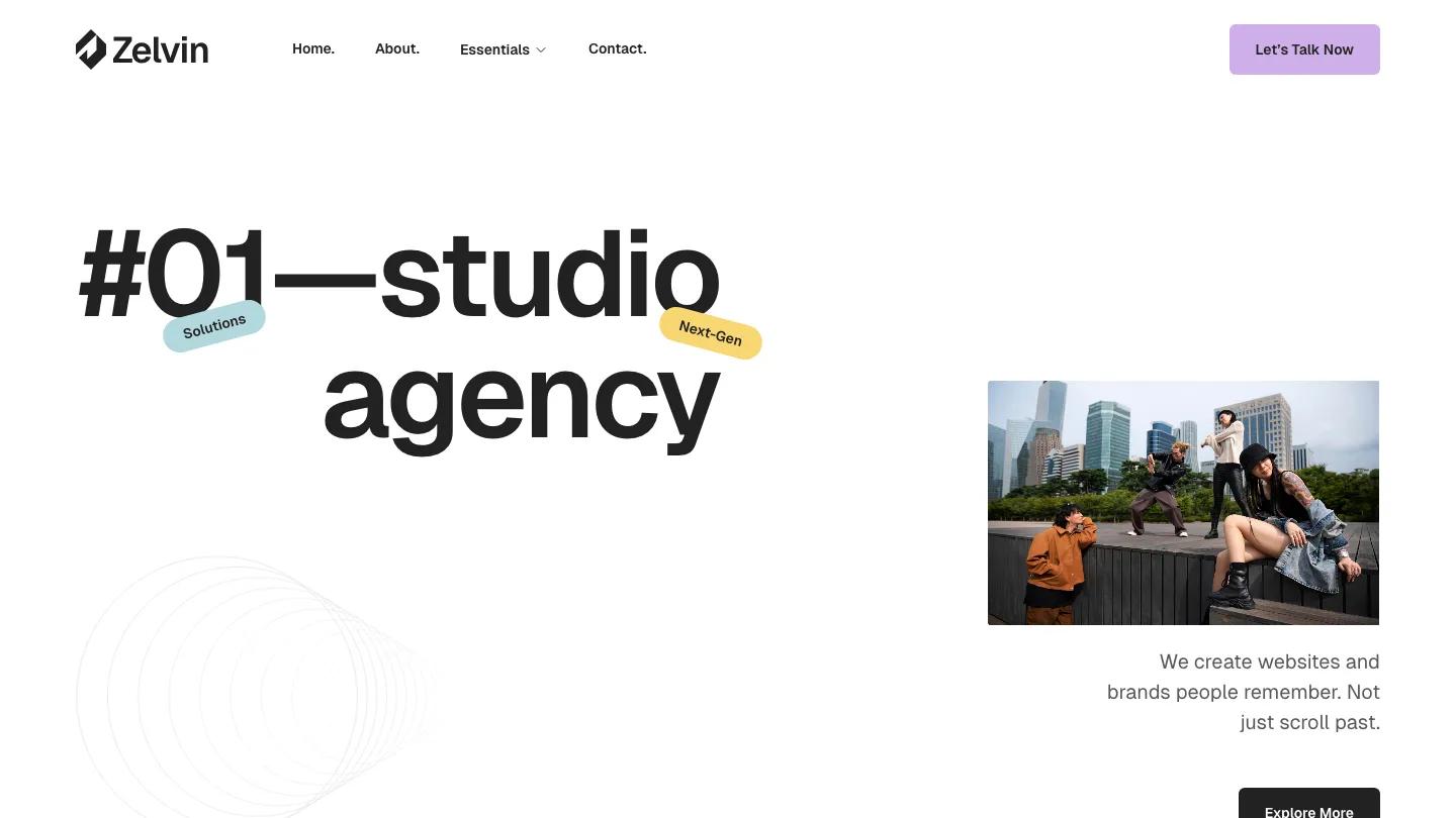 zelvin - Framer Portfolio & Agency Website Template