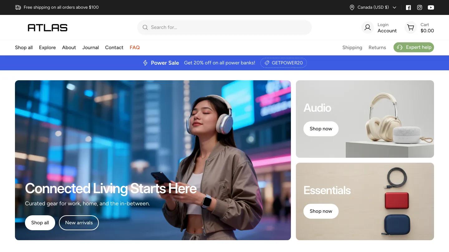 Atlas - Shopify Retail & E-commerce Website Theme