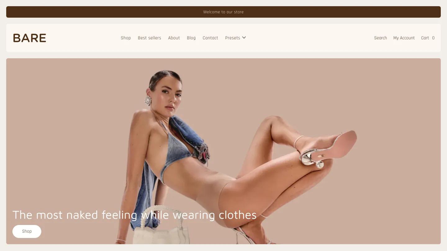 Bare - Shopify Retail & E-commerce Website Theme