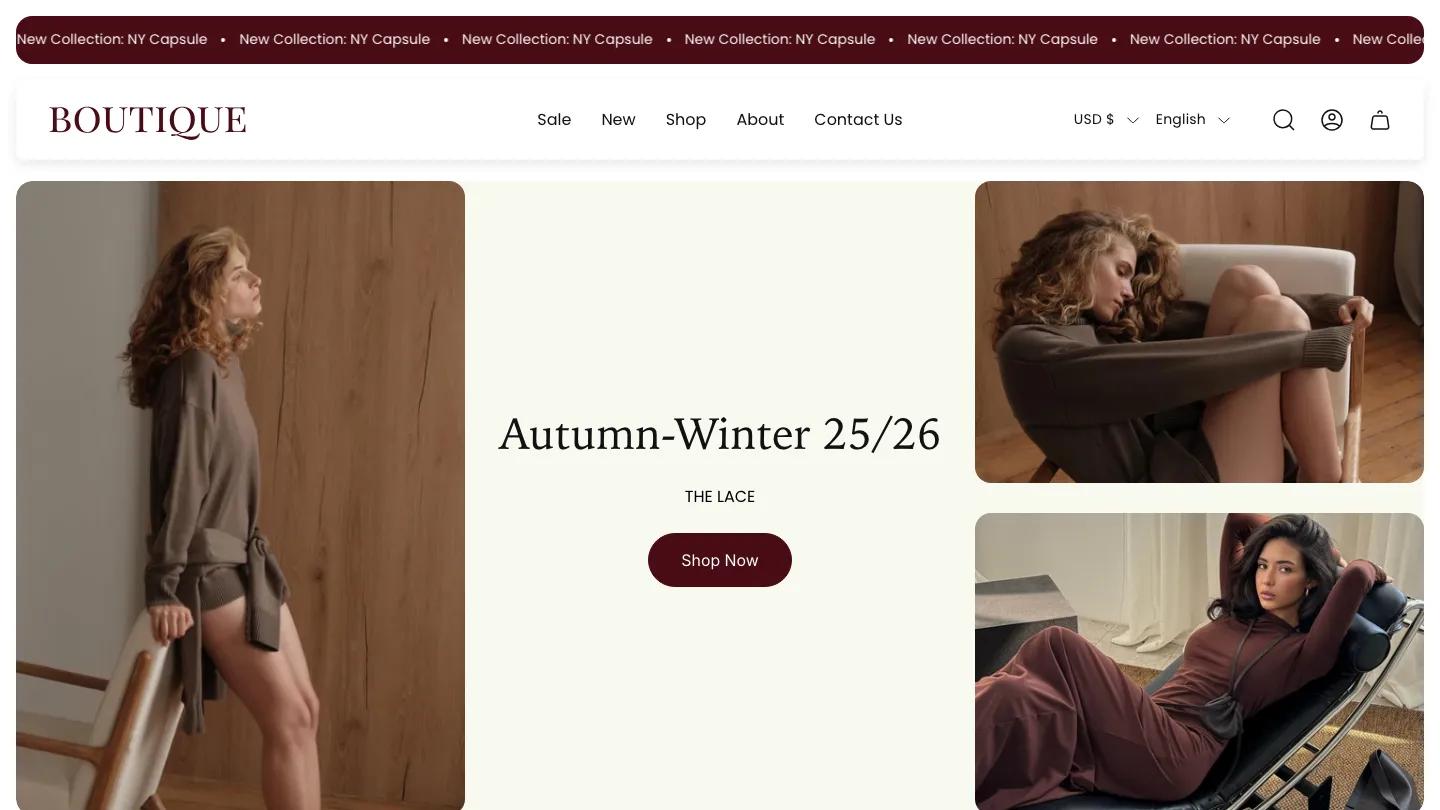 Boutique - Shopify Retail & E-commerce Website Theme