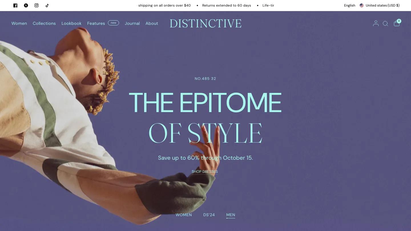 Distinctive - Shopify Retail & E-commerce Website Theme