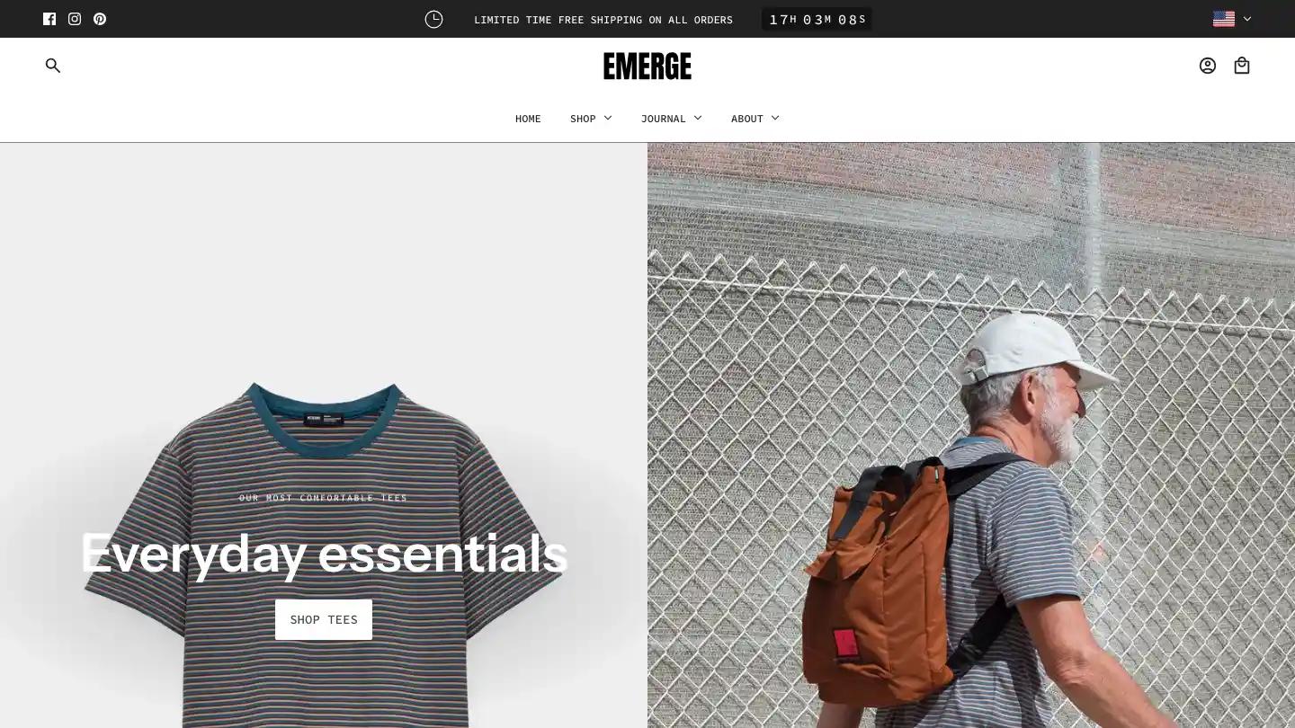 Emerge - Shopify Retail & E-commerce Website Theme