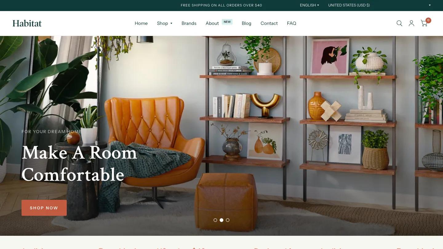 Habitat - Shopify Retail & E-commerce Website Theme