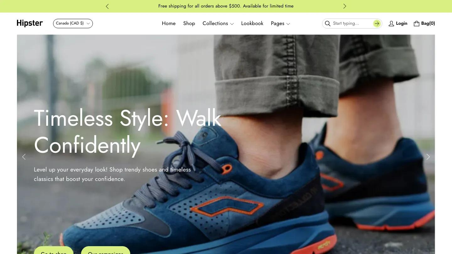 Hipster - Shopify Retail & E-commerce Website Theme