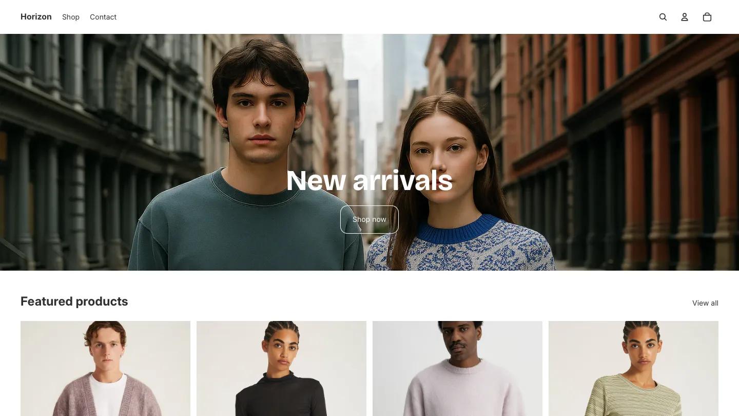 Horizon - Shopify Retail & E-commerce Website Theme
