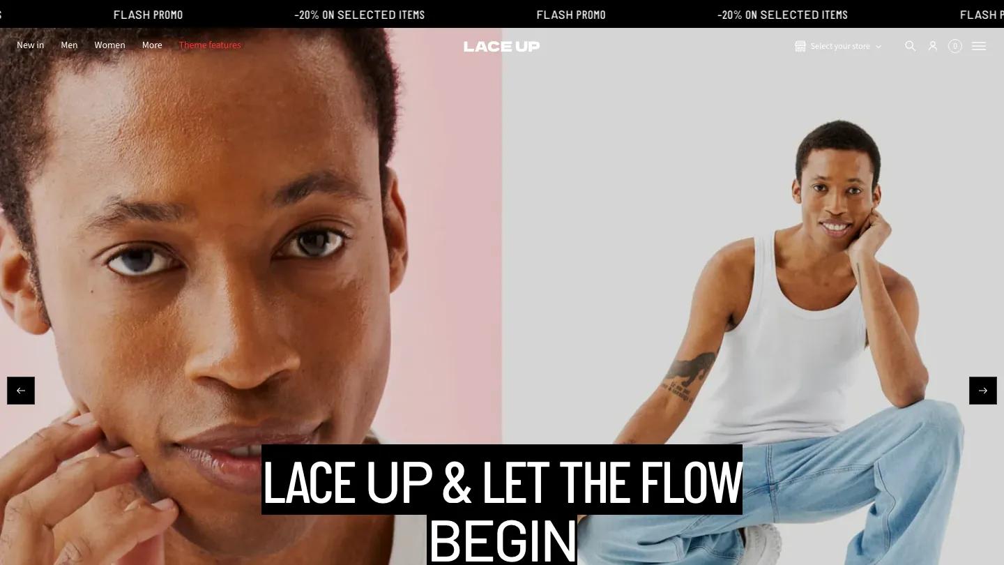 Laceup - Shopify Retail & E-commerce Website Theme