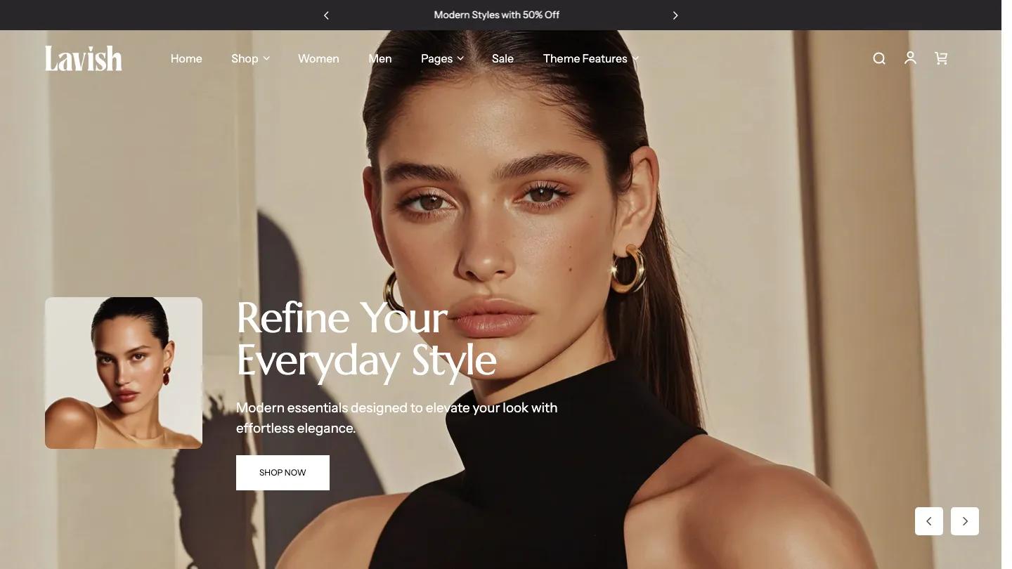 Lavish - Shopify Retail & E-commerce Website Theme