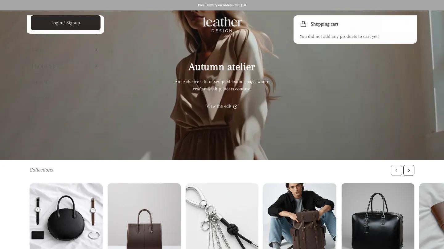 Leather - Shopify Retail & E-commerce Website Theme