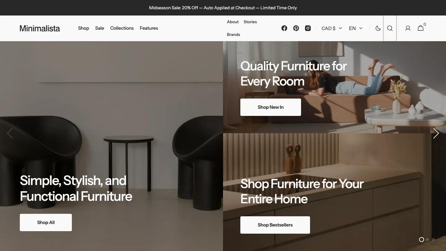 Minimalista - Shopify Retail & E-commerce Website Theme