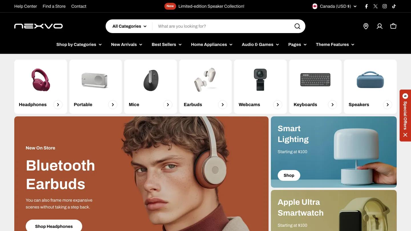Nexvo - Shopify Retail & E-commerce Website Theme