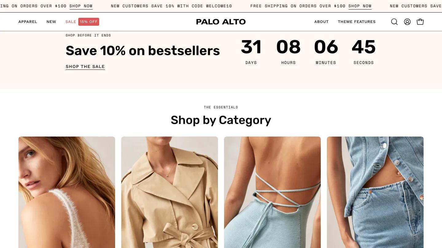 Palo Alto - Shopify Retail & E-commerce Website Theme