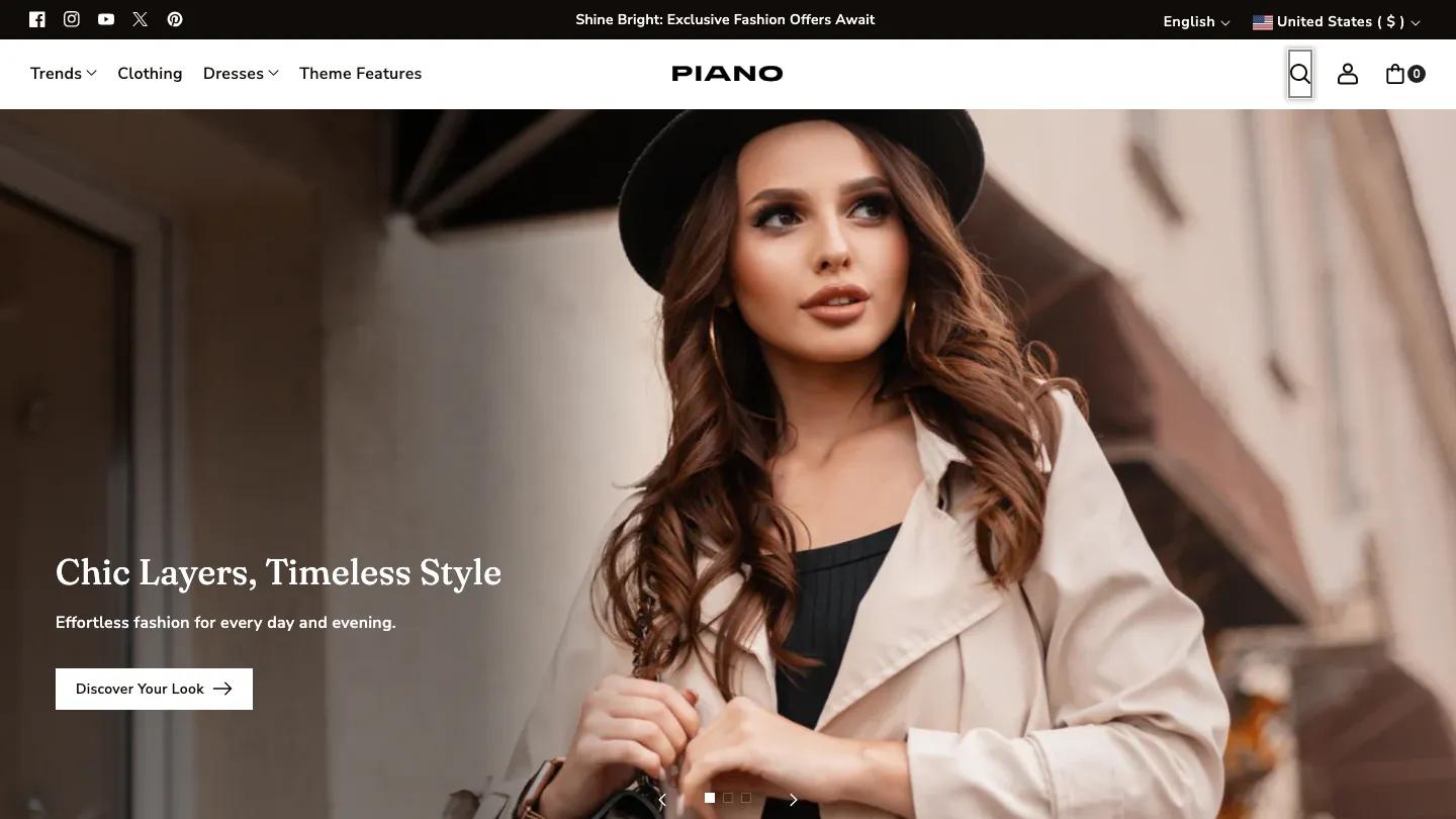 Piano - Shopify Retail & E-commerce Website Theme