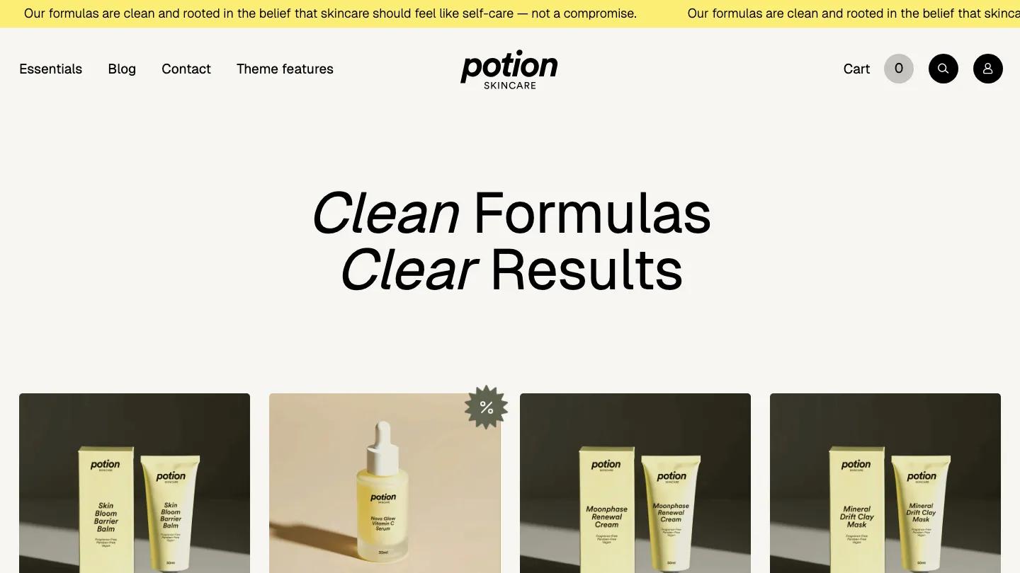 Potion - Shopify Retail & E-commerce Website Theme