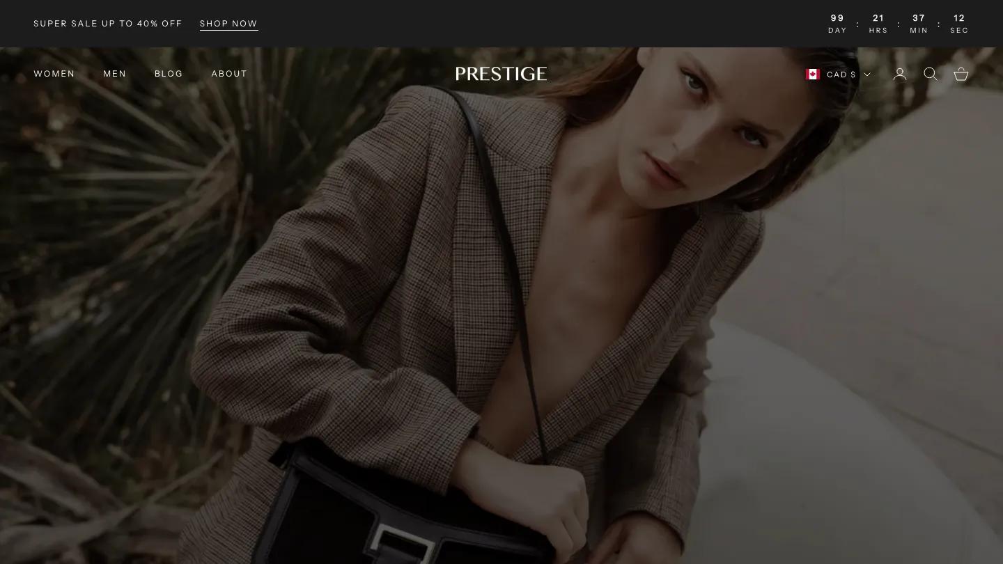 Prestige - Shopify Retail & E-commerce Website Theme