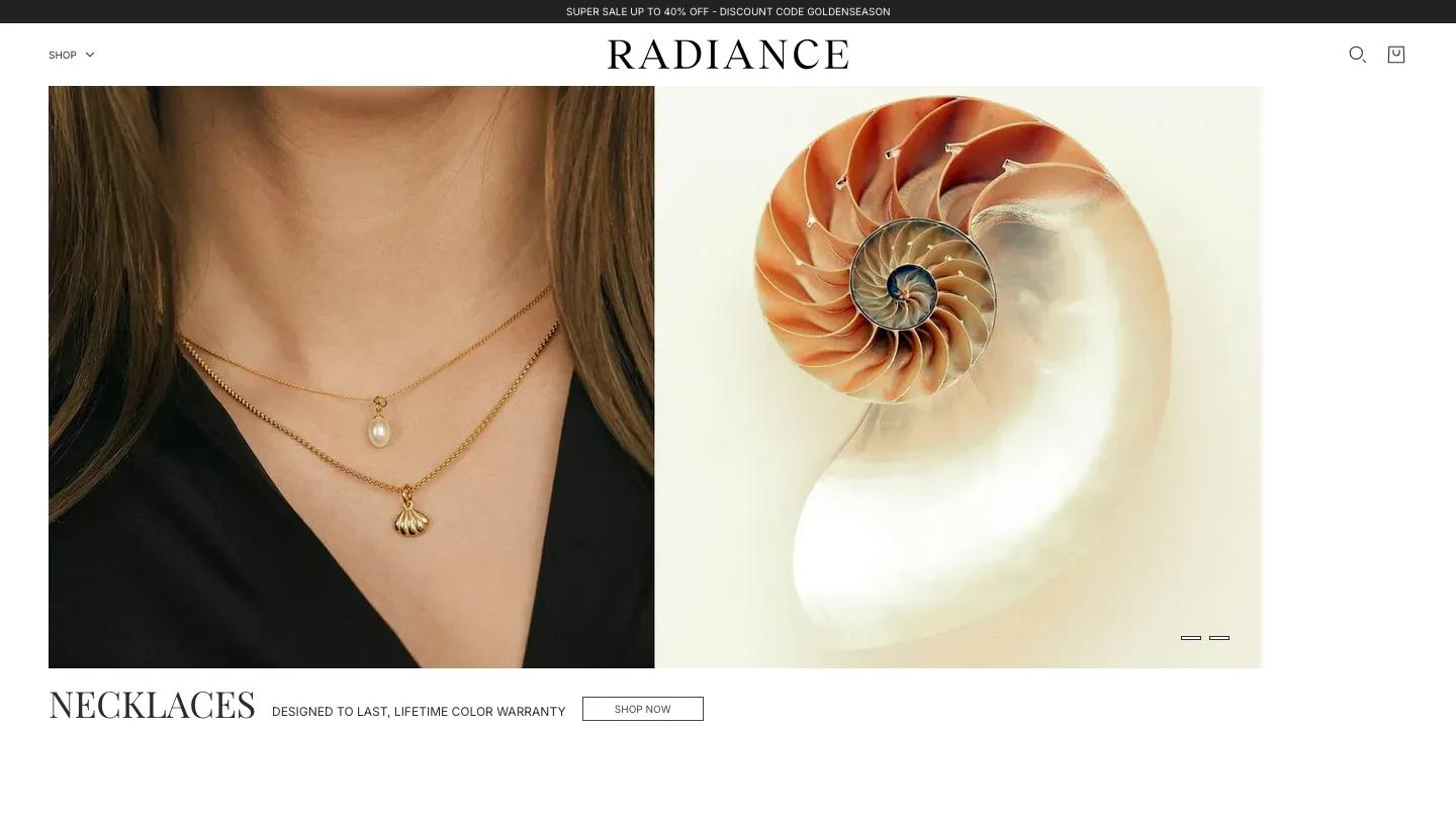 Radiance - Shopify Retail & E-commerce Website Theme
