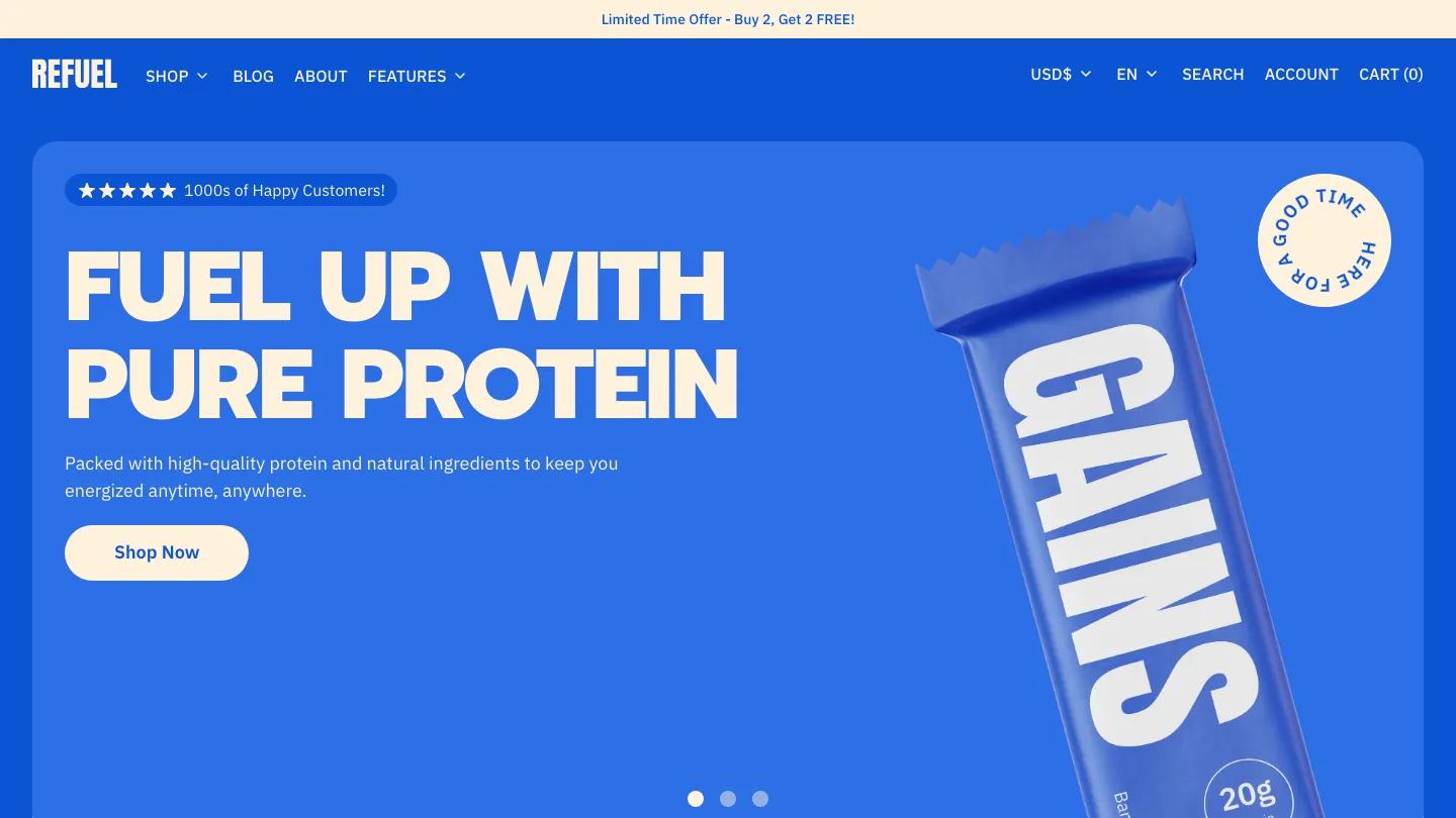 Refuel - Shopify Retail & E-commerce Website Theme