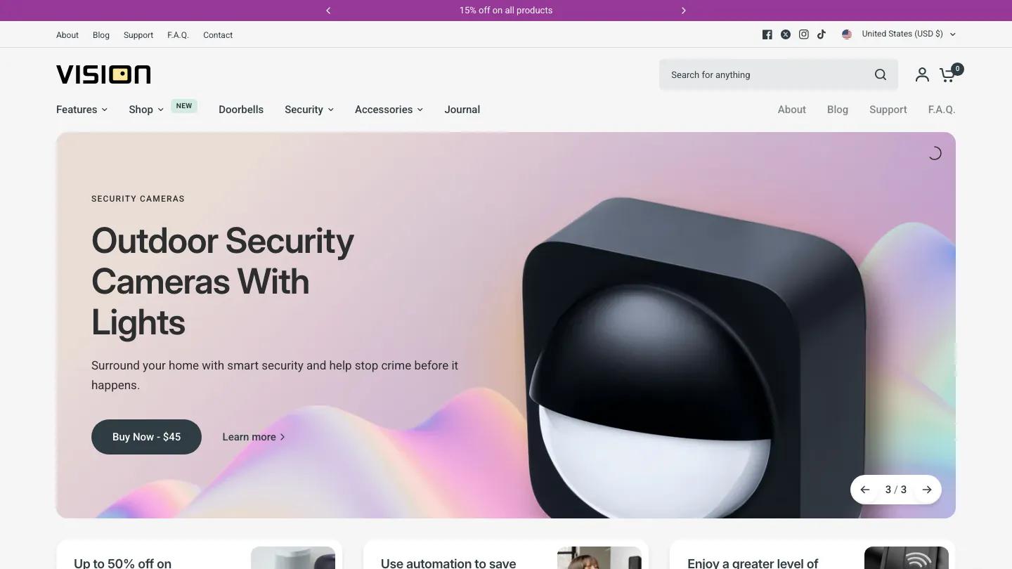 Vision - Shopify Retail & E-commerce Website Theme
