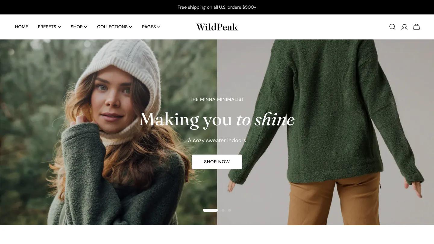 Wildpeak - Shopify Retail & E-commerce Website Theme