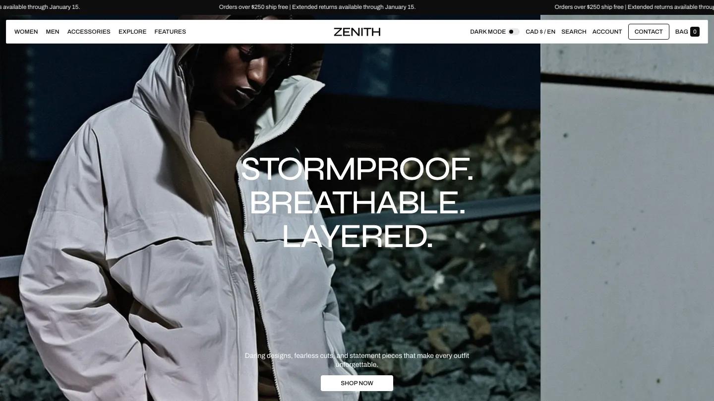 Zenith - Shopify Retail & E-commerce Website Theme