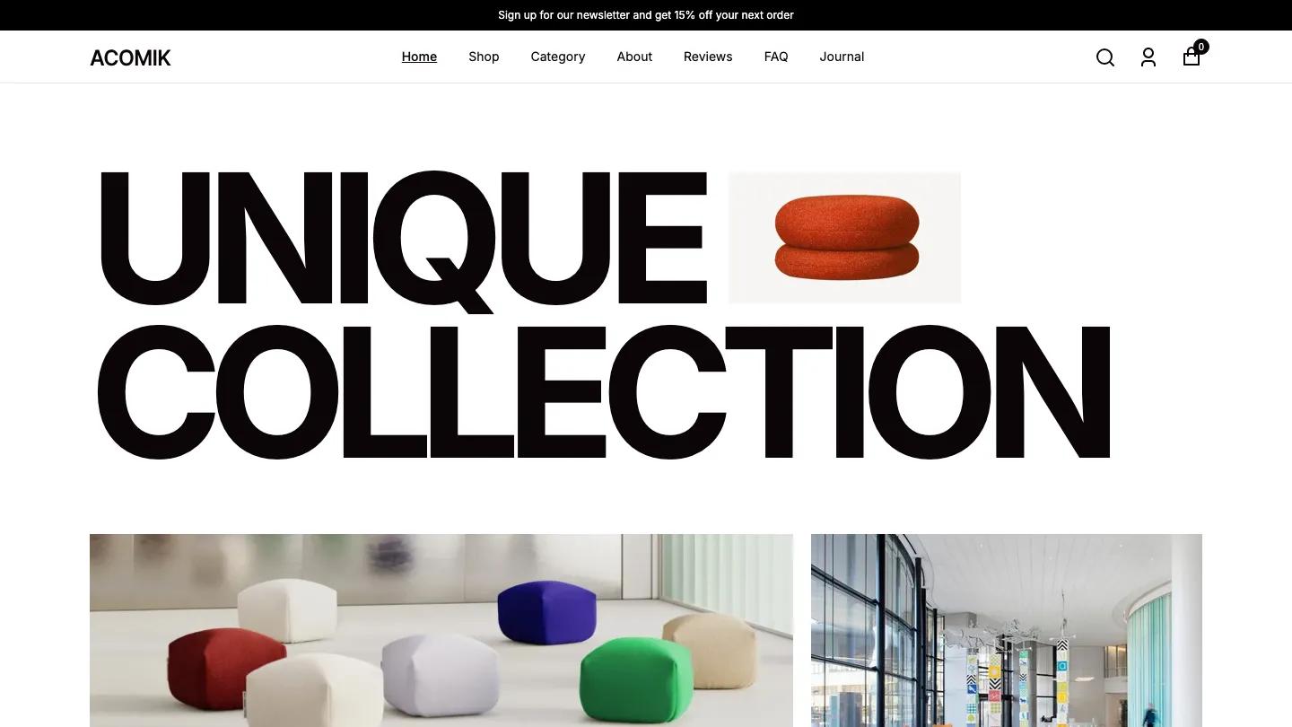 Acomiks - Webflow Retail & E-commerce Website Template