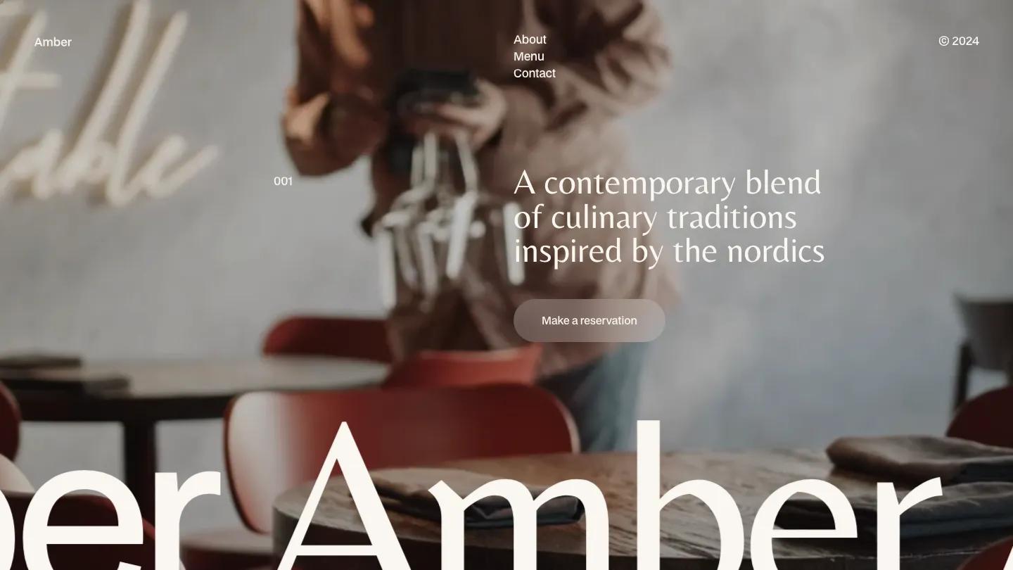 Amber - Webflow Food & Drink Website Template