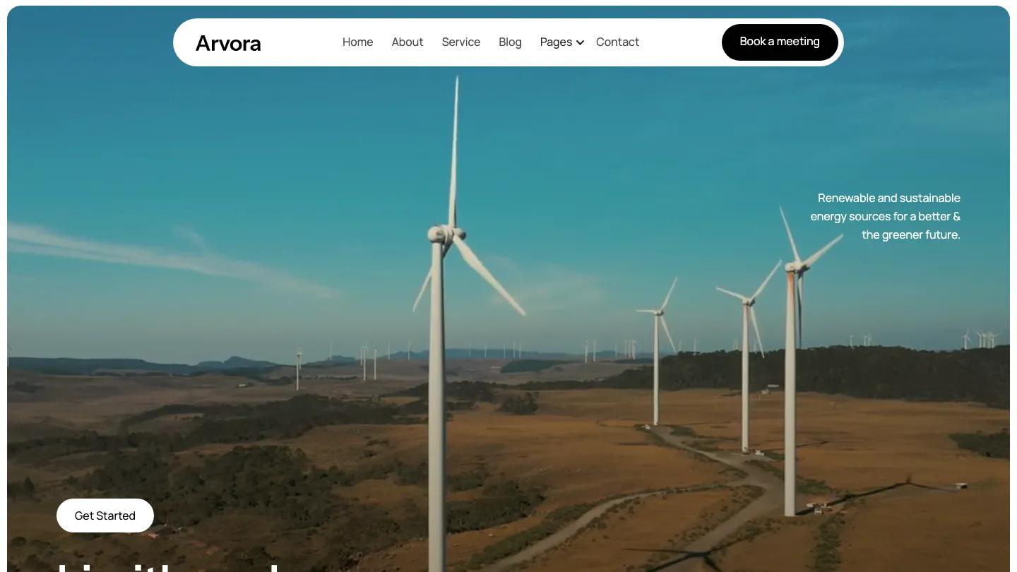 Arvora - Webflow Environment Website Template