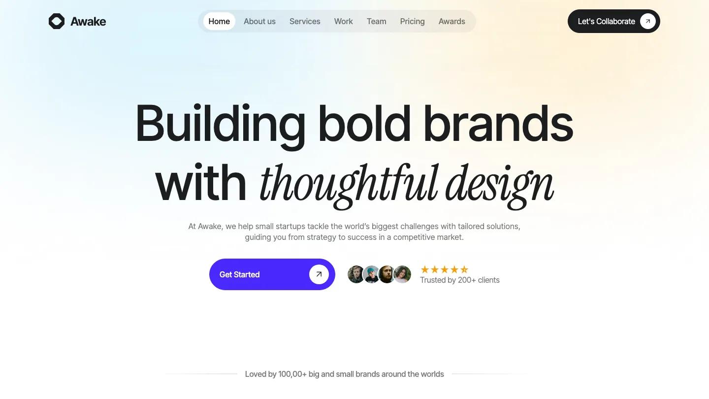 Awakee - Webflow Portfolio & Agency Website Template