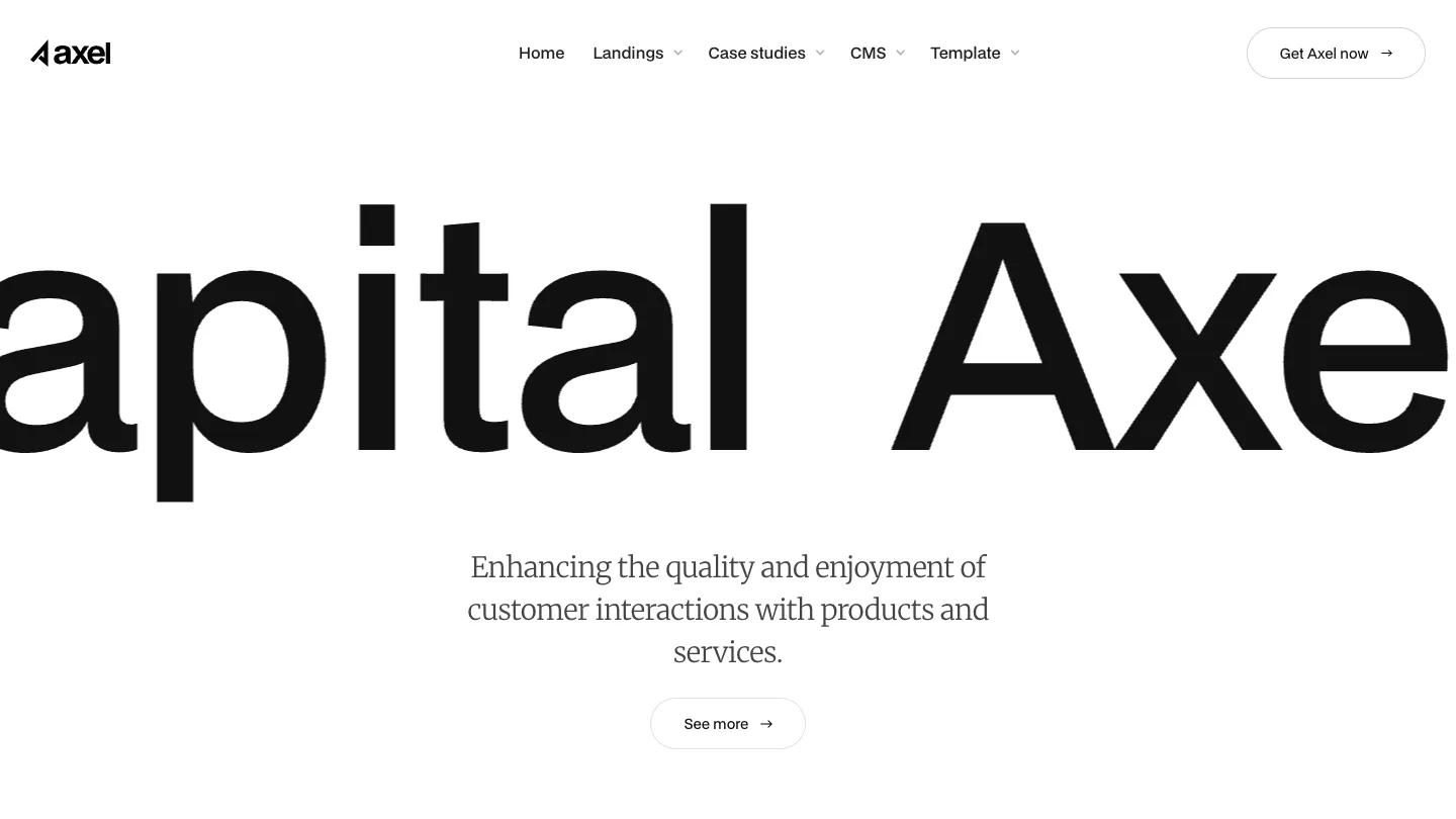 Axel - Webflow Technology & Software Website Template