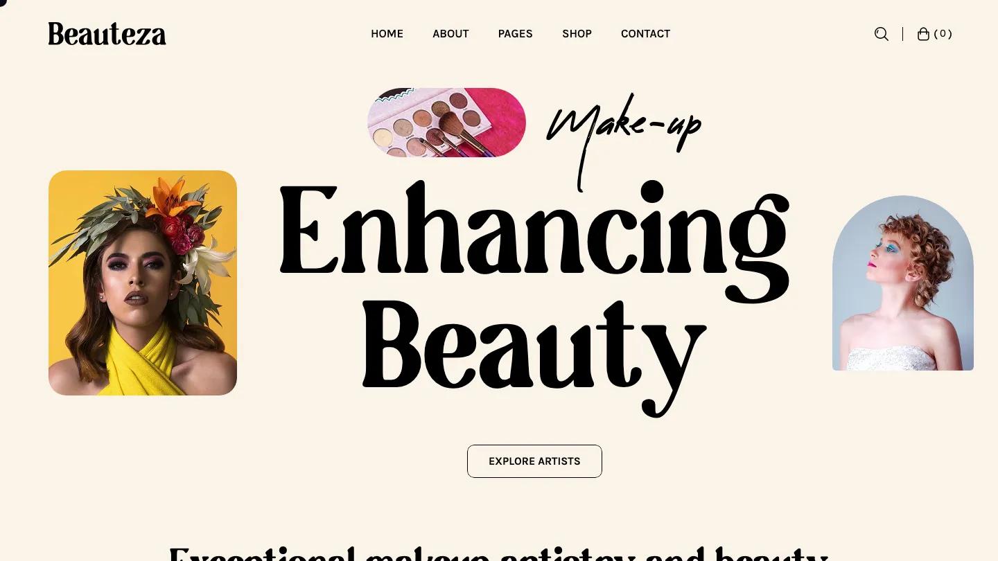 Beauteza - Webflow Beauty & Personal Care Website Template
