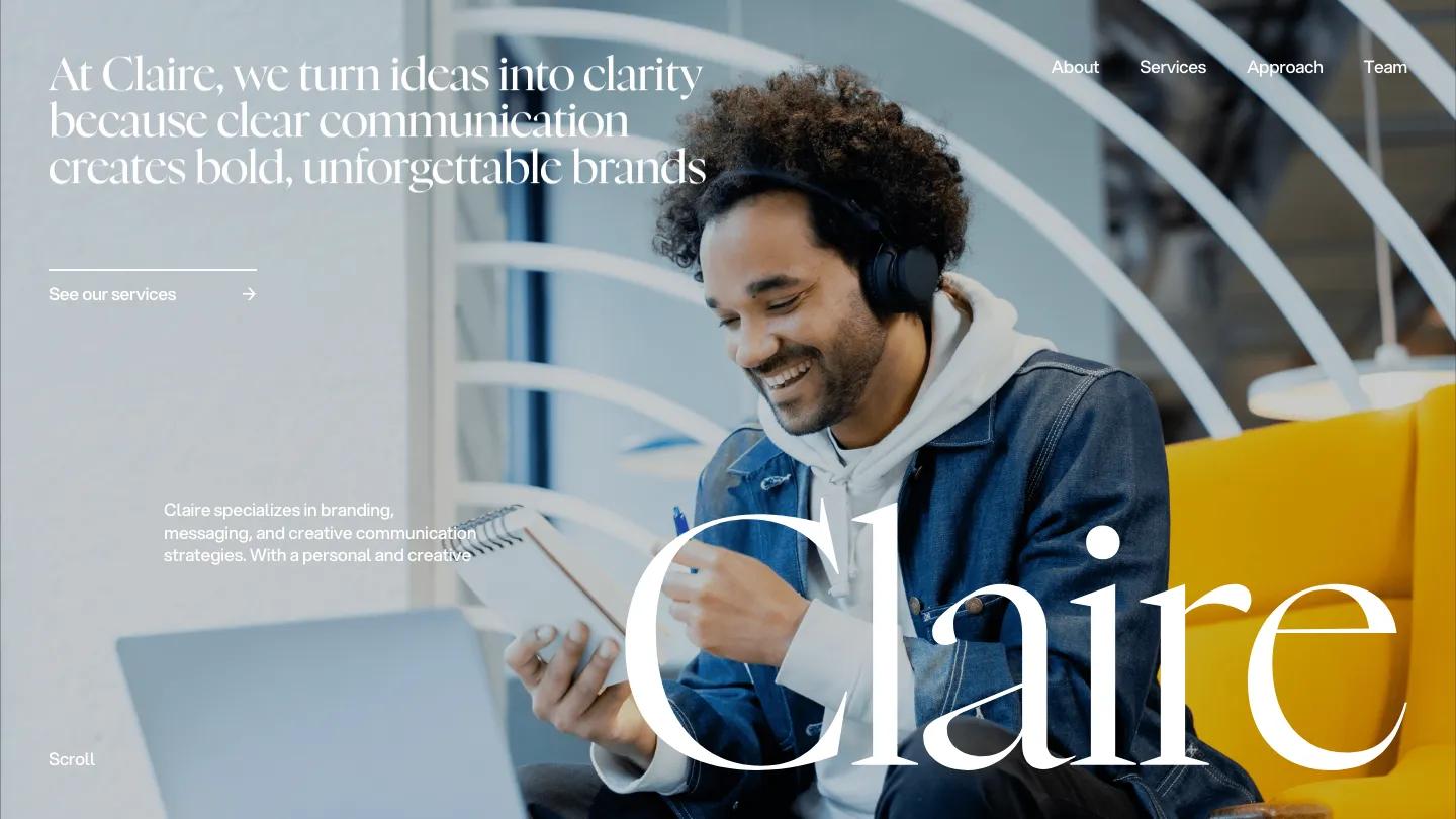 Claire - Webflow Professional Services Website Template