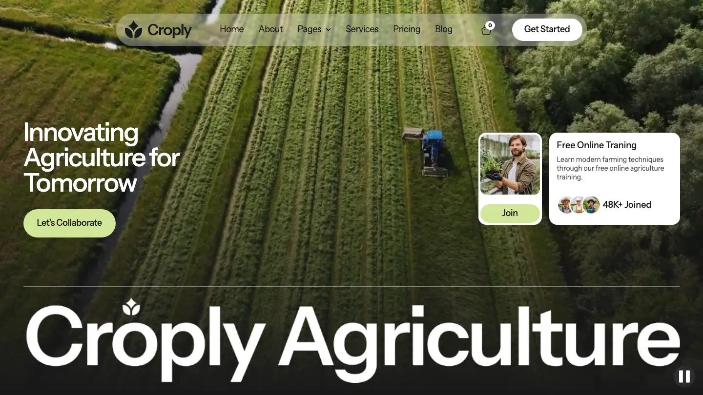 Croply - Webflow Environment Website Template