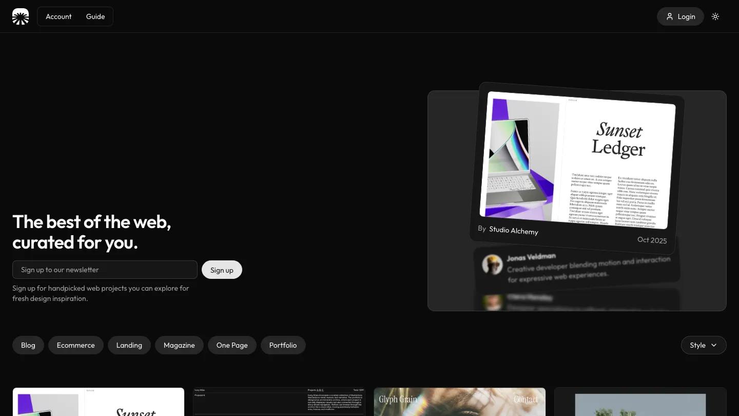 Curator - Webflow Blog & Editorial Website Template