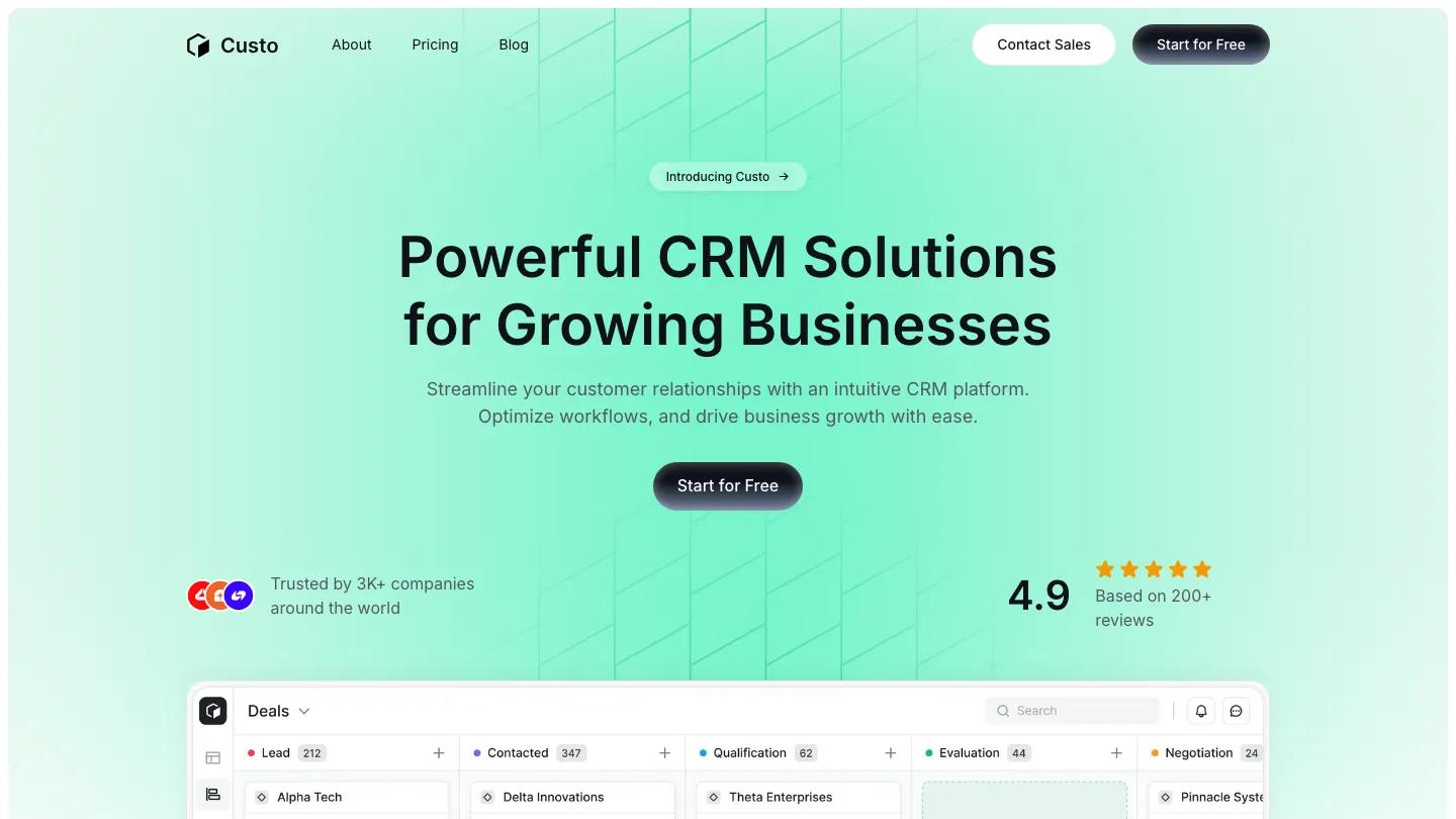 Custos - Webflow Professional Services Website Template