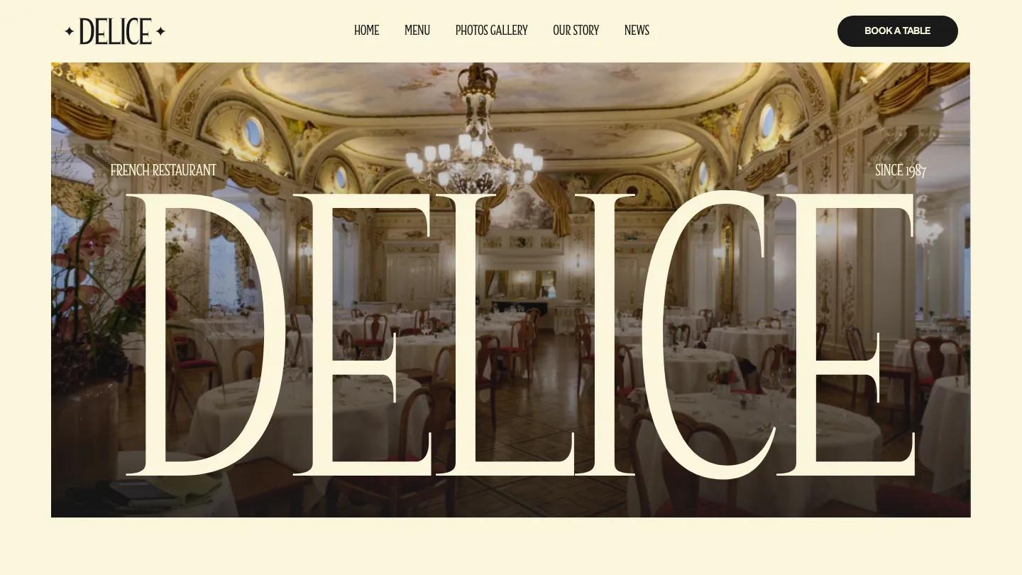 Delice - Webflow Food & Drink Website Template