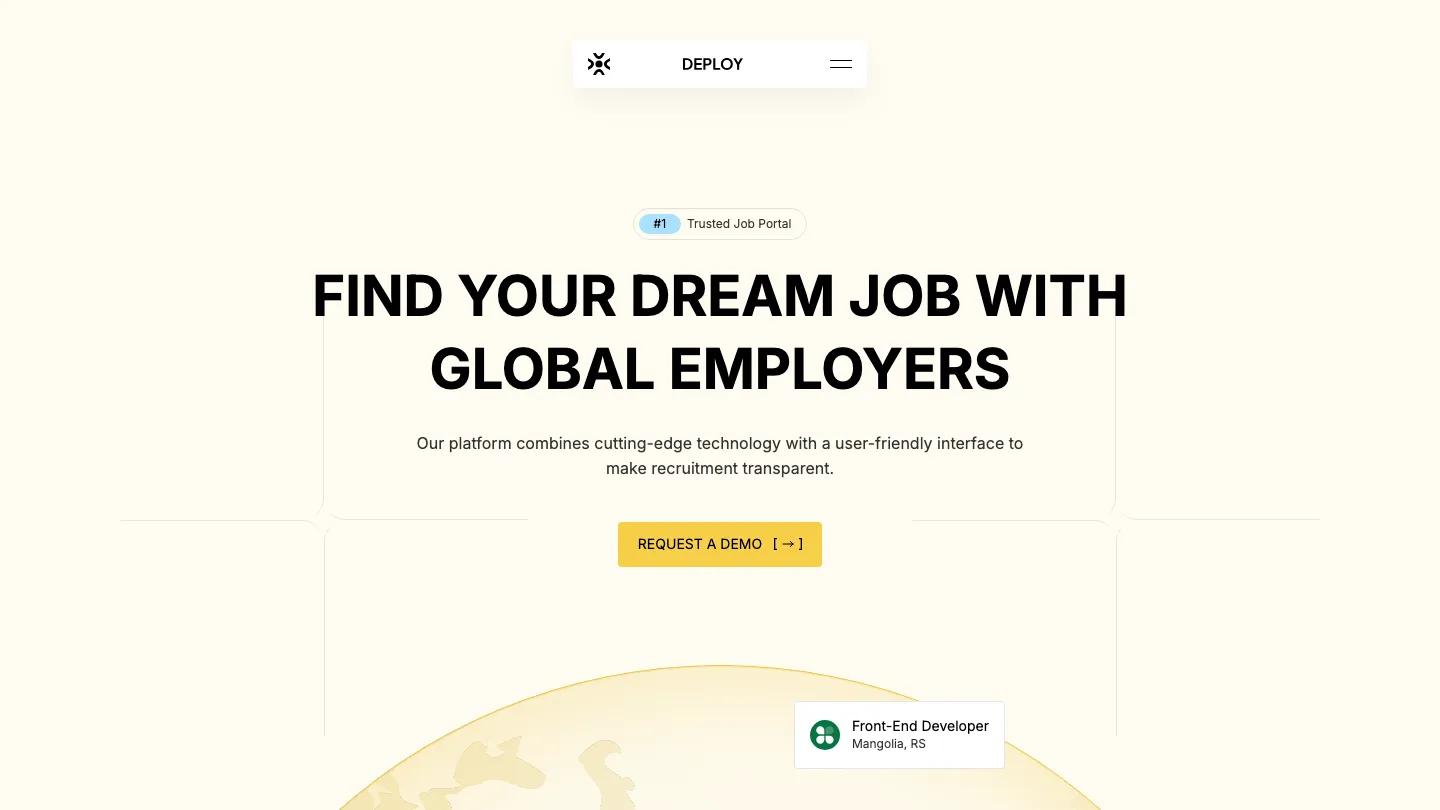 Deploy - Webflow Personal Website Template