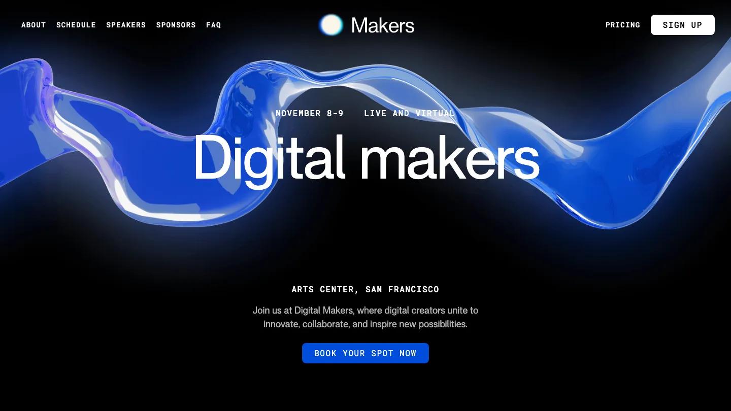 Digital Makers - Webflow Events & Entertainment Website Template