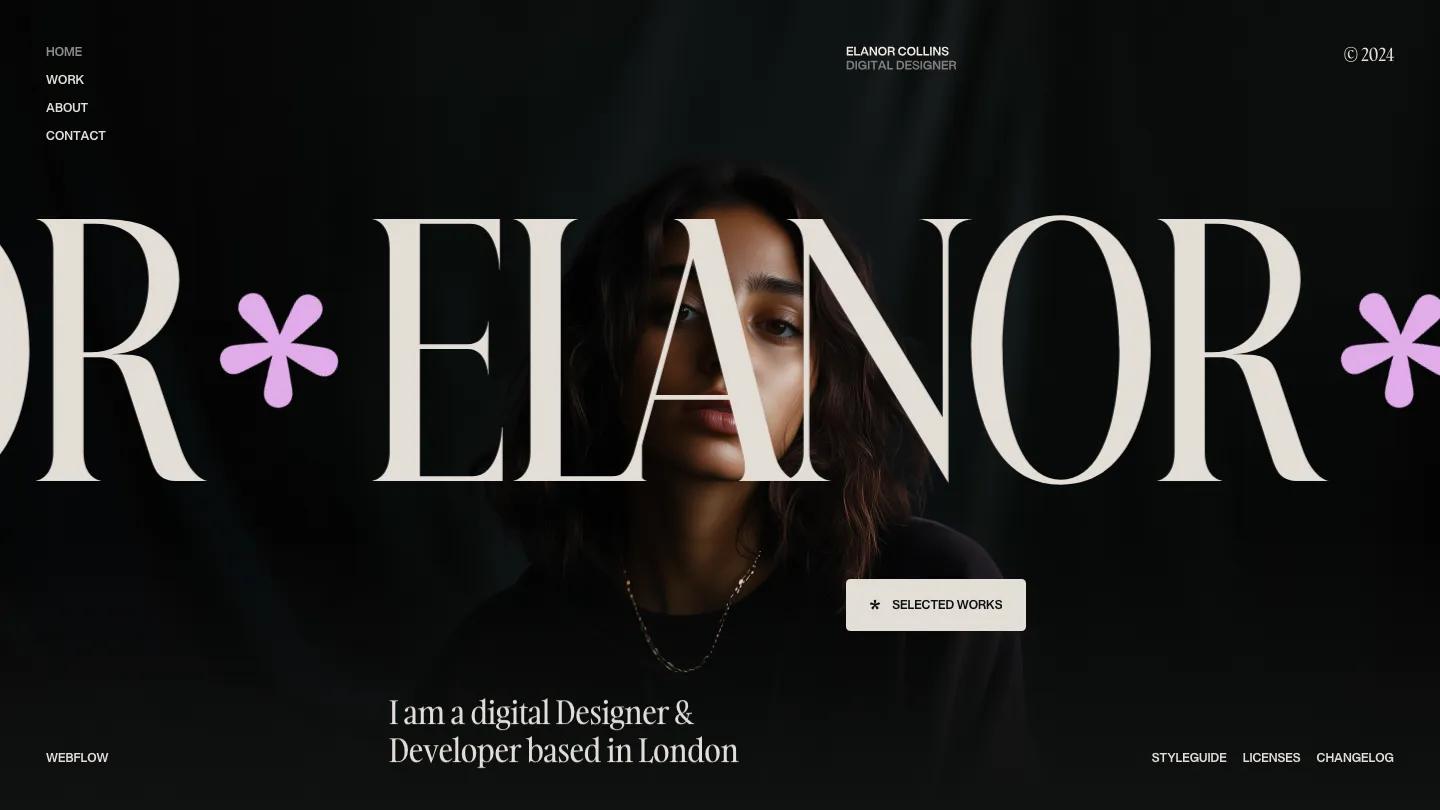 Elanor - Webflow Portfolio & Agency Website Template