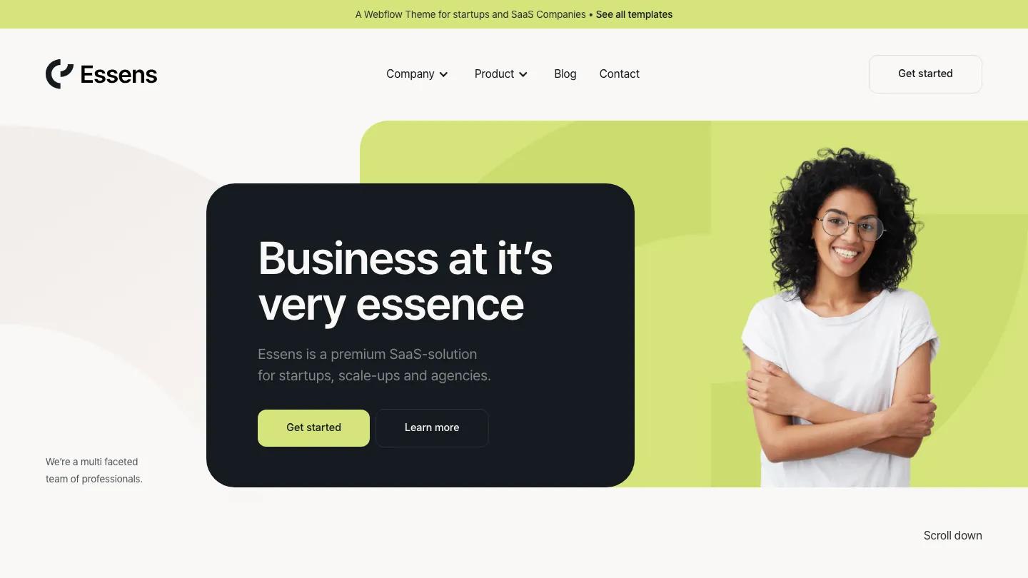 Essens - Webflow Technology & Software Website Template