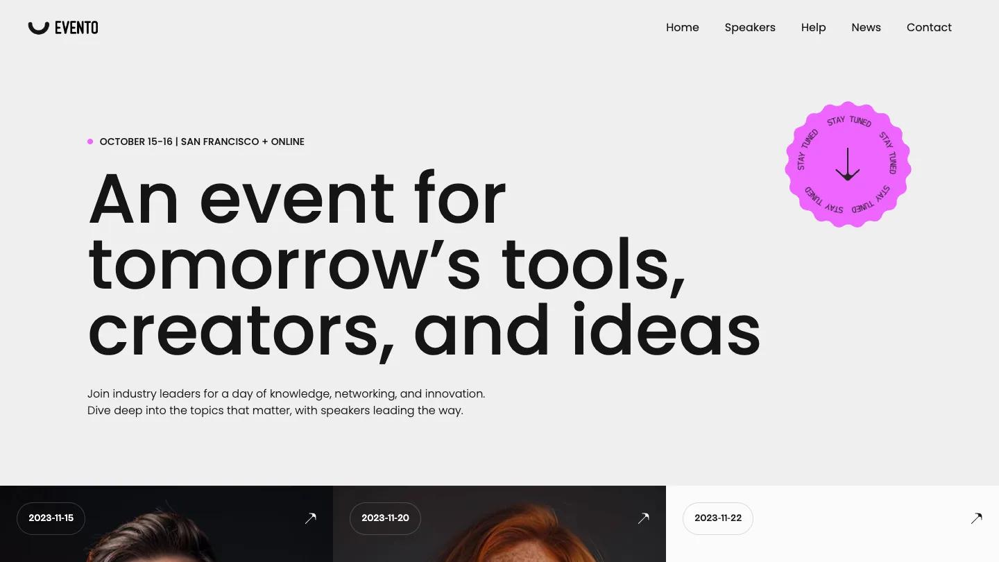 Evento X - Webflow Events & Entertainment Website Template