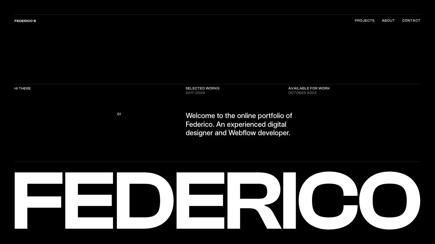 Federico - Webflow Portfolio & Agency Website Template