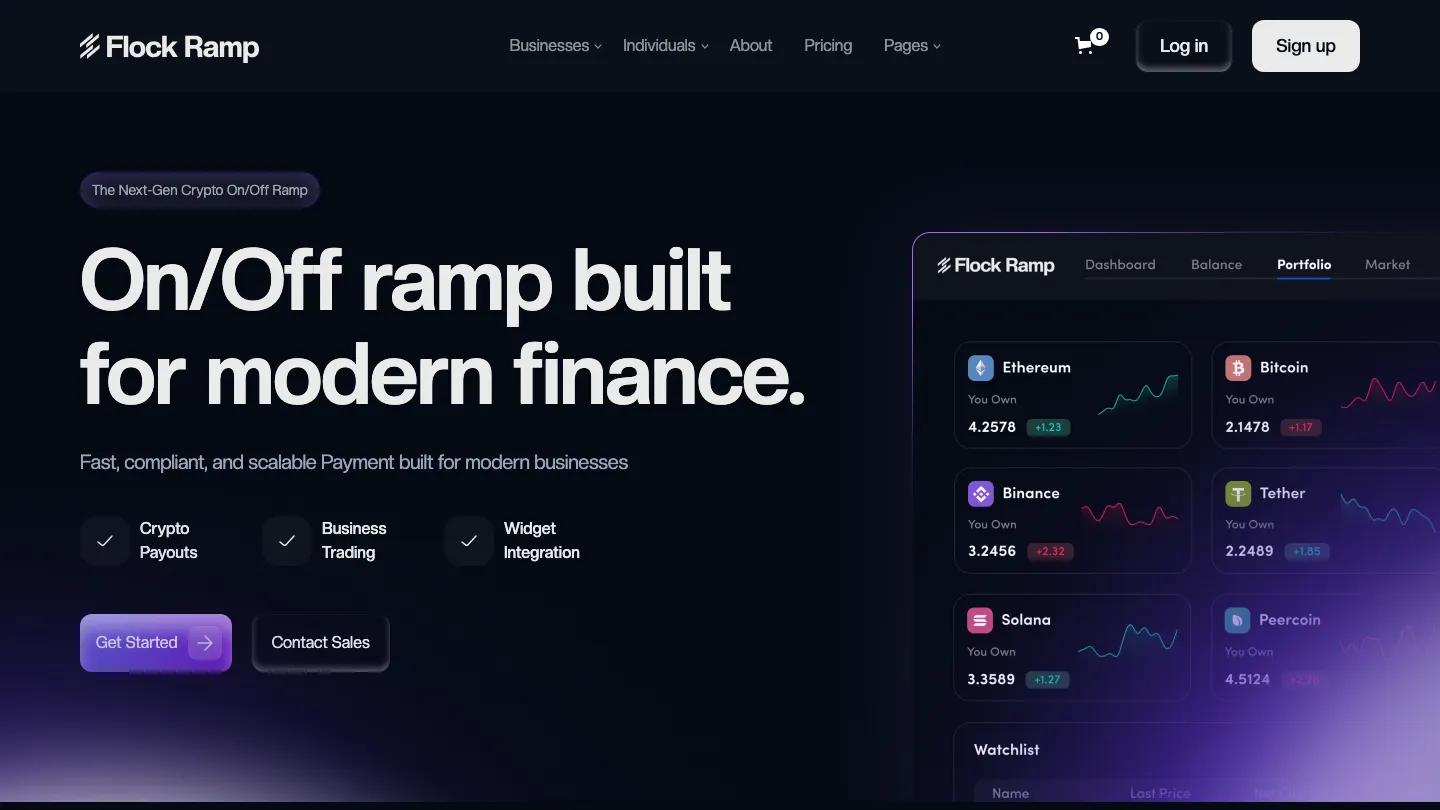 Flock Ramp - Webflow Technology & Software Website Template